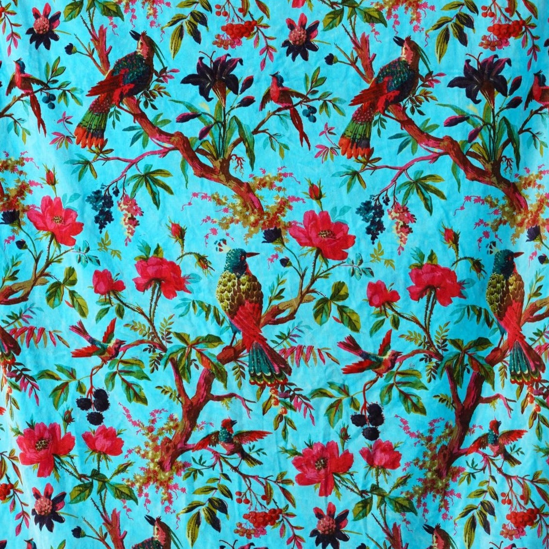 Birds of Paradise Velvet fabric for upholstery- Grey – The Teal Thread