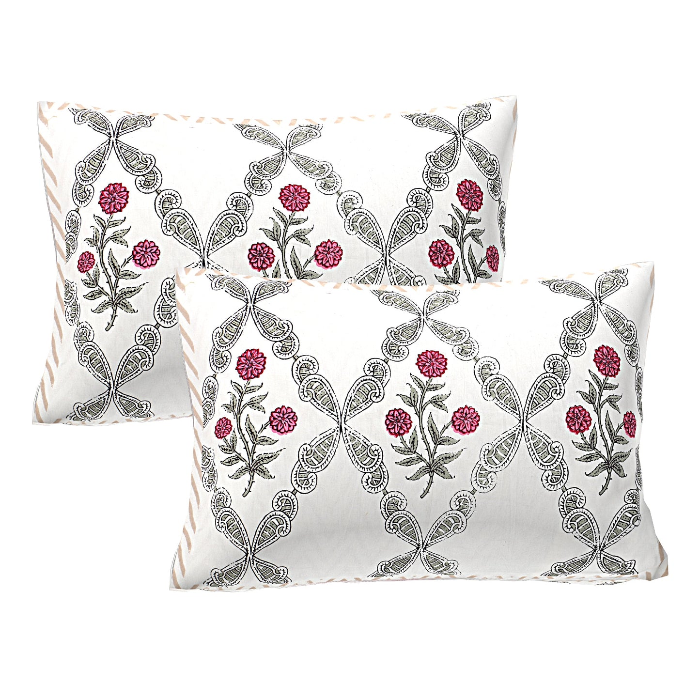 Meraki Motif Pillow Covers pair - pink