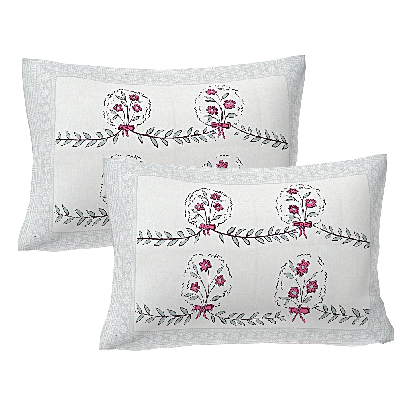 Modern Motif Pillow Covers pair - pink