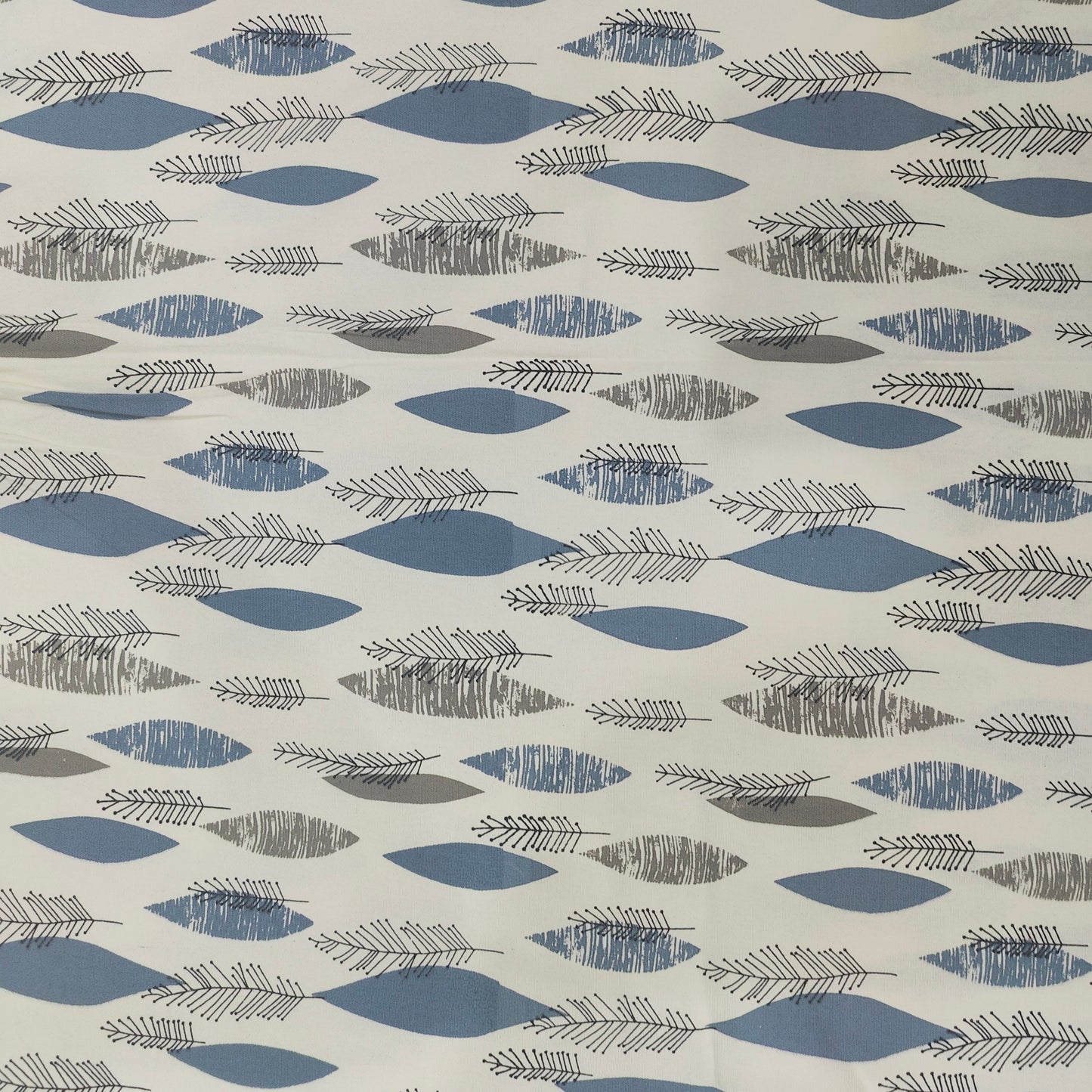 Cotton duck fabric for upholstery- ocean leaf sketch