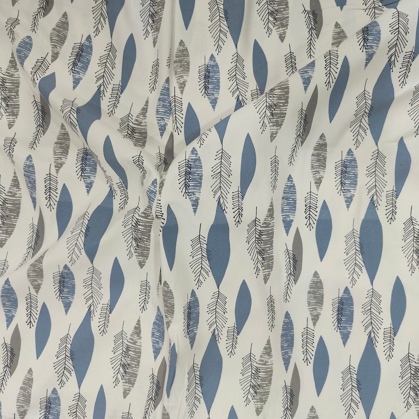 Cotton duck fabric for upholstery- ocean leaf sketch