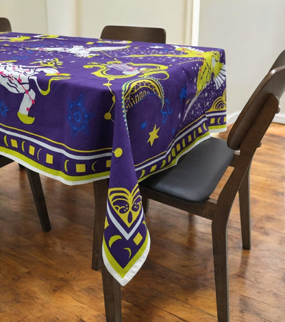 Hermes Greek   4 Seater Table Cover 45 x 60 inches -Purple