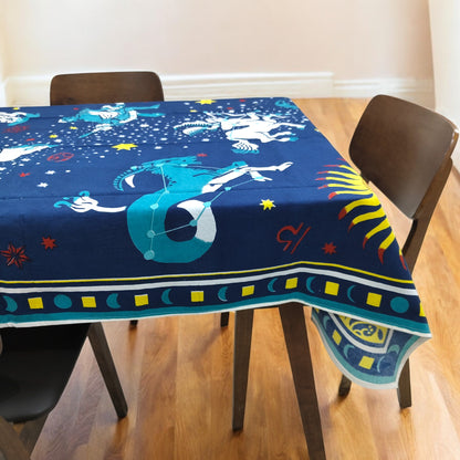 Hermes Greek  4 Seater  Table Cover 45 x 60 inches -Blue