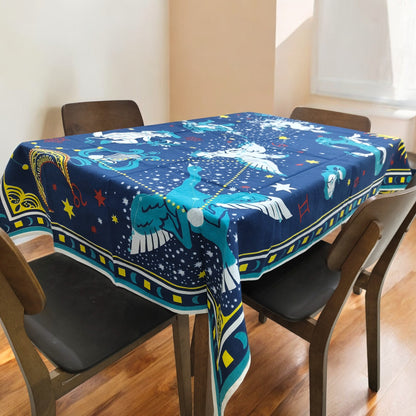 Hermes Greek  4 Seater  Table Cover 45 x 60 inches -Blue