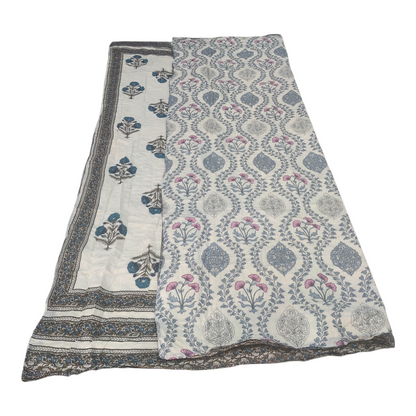 Block Print Soft Jaipuri Razai Quilt- 9