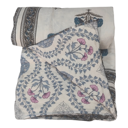 Block Print Soft Jaipuri Razai Quilt- 9