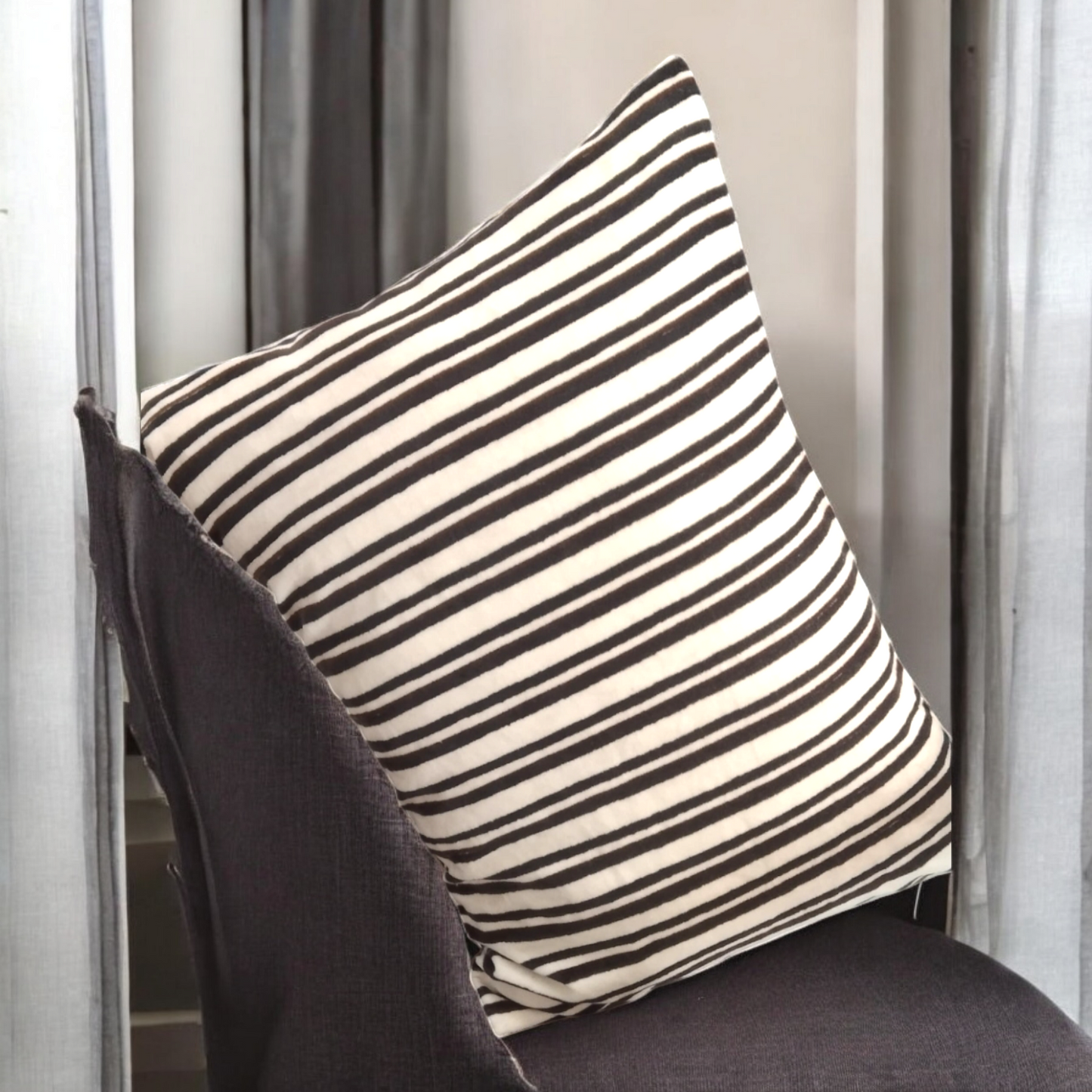 14 x 20 inch stripes brown velvet lumber cushion cover/ sham