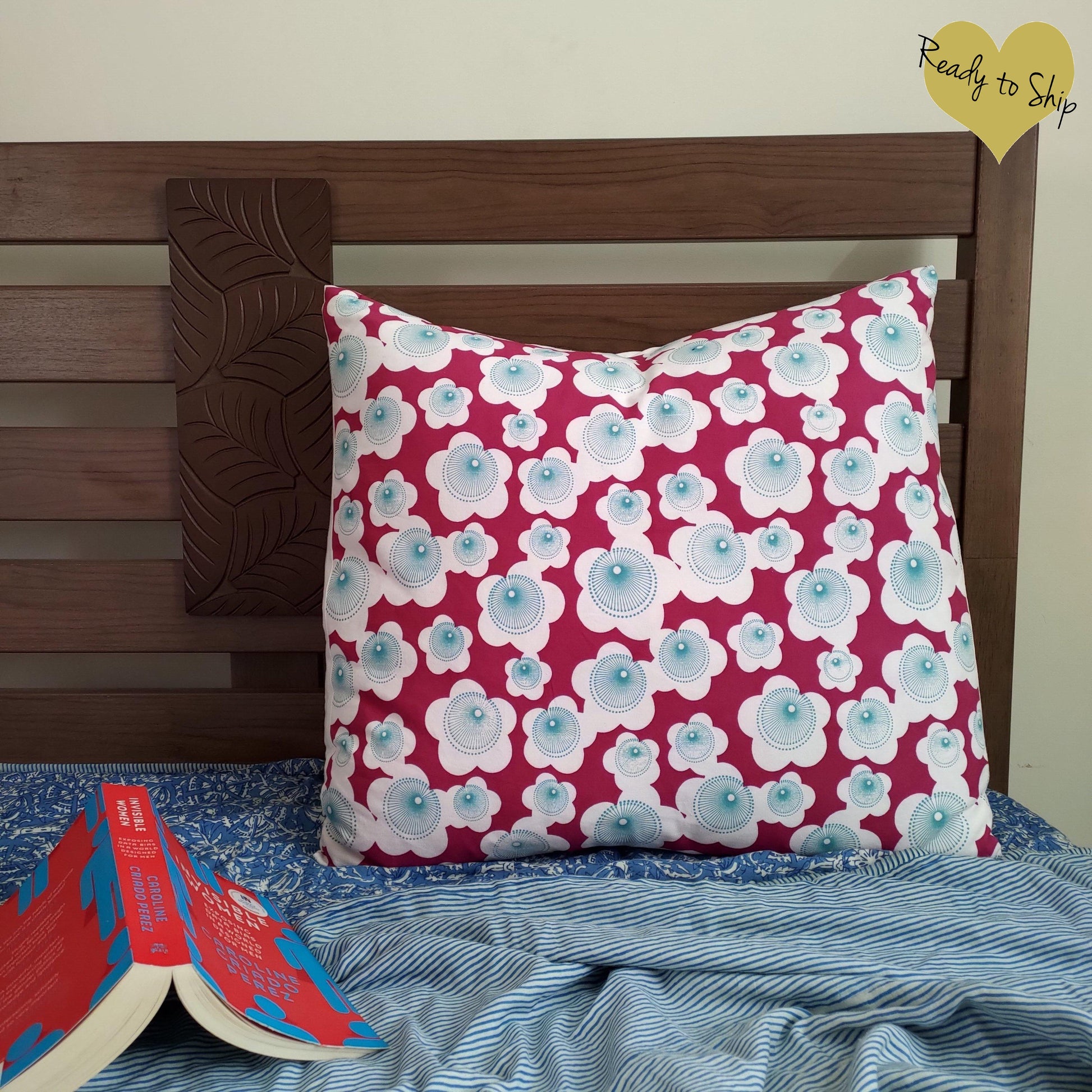 24 " cushion cover-Canvas Pink - The Teal Thread