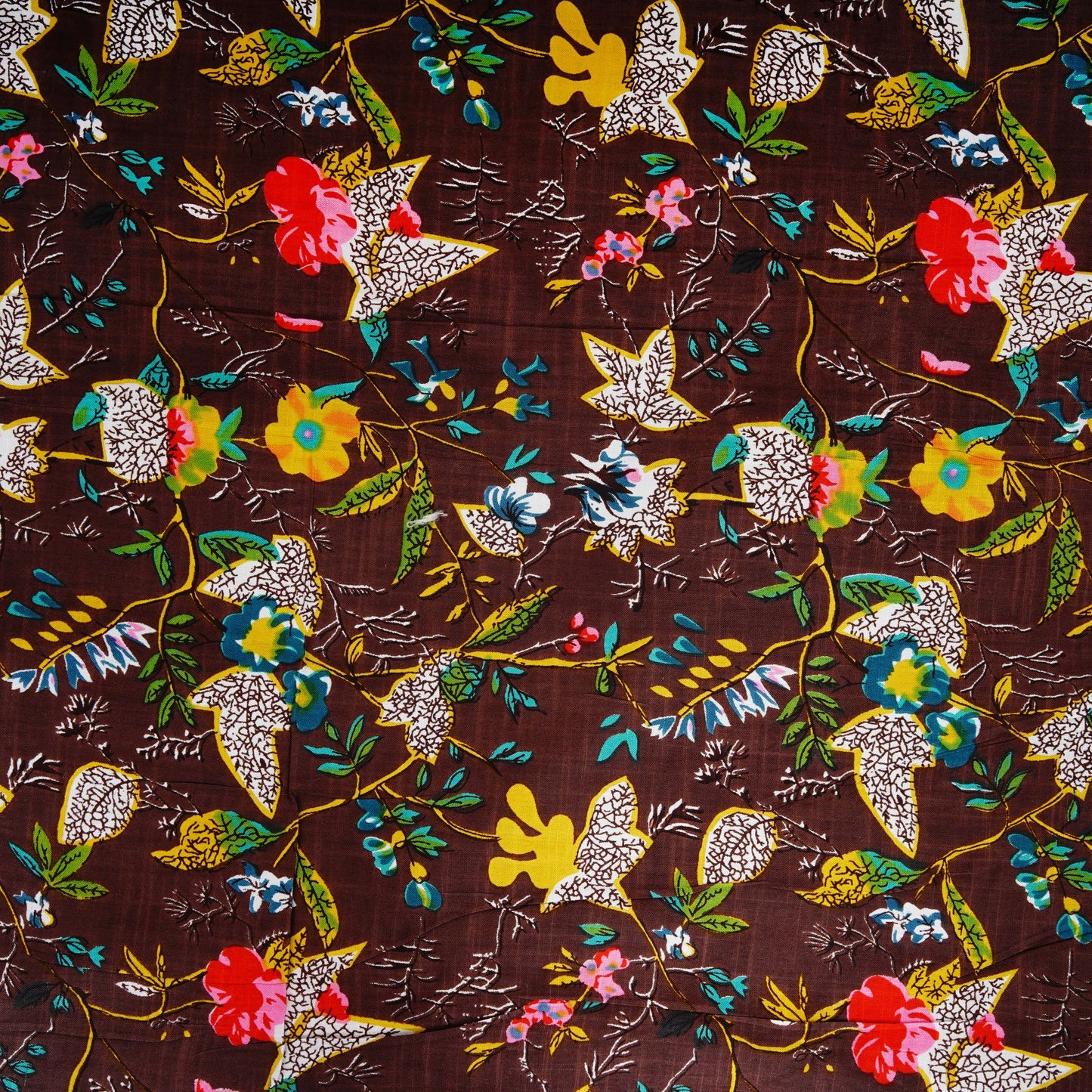 Chocolate bird flower Reversible Malmal AC Quilt/Dohar with falalen - The Teal Thread